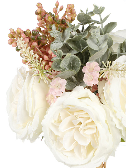 Цветочный букет искусственный Пионы, декоративный, 26 см, 535-361