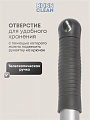 Швабра-окномойка микрофибра, резина, 93х25 см, серая, телескопическая ручка, серо-графитная, Bossclean, 20-3231-41 - фото 4
