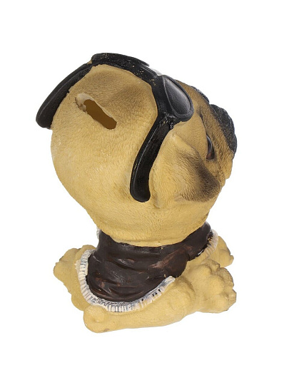 Копилка Бульдог в очках, 13 см, полистоун, Y6-10534