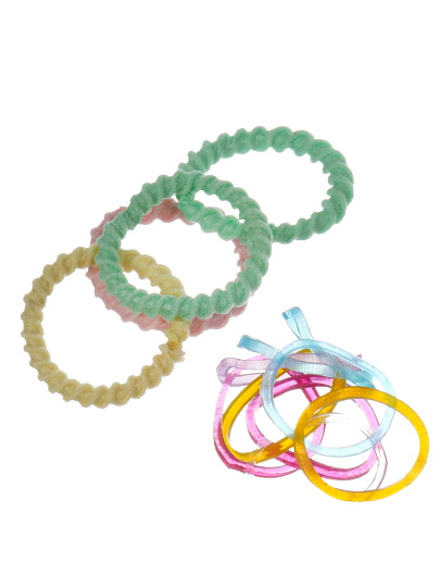 Набор силиконовых резинок, цветные, 100шт, A110071