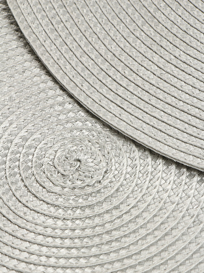 Набор салфеток полимер, 38х38 см, кругл, 4 шт, стальная, МП, Y6-2538