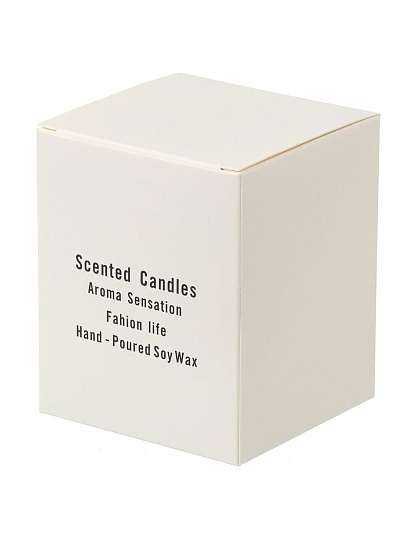 Свеча декоративная, 10х8 см, в стакане, черная, Цветы апельсина, воск, A030140