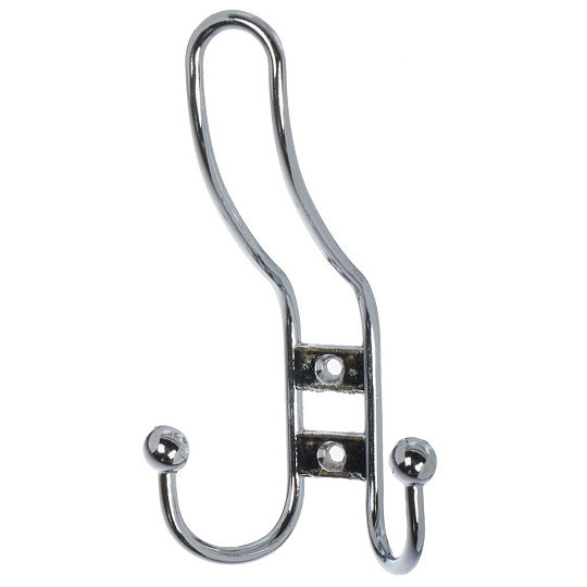 Крючок-вешалка 2-рожковый, Стандарт, 208 A CP, 10 211, хром