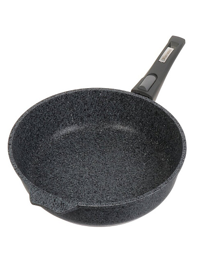 Сковорода литой алюминий, 28 см, антипригарное покрытие, Мечта, Premium grey, серая, съемная ручка, 028901
