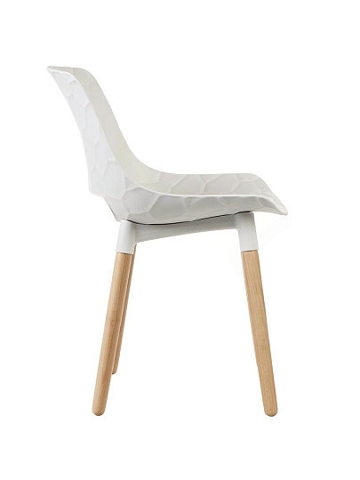 Стул обеденный 460х450х780 мм, пластик, белый, сиденье квадратное, Модерн, L020038