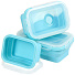 Контейнер пищевой пластик, 0.35 л, голубой, прямоугольный, складной, Y4-6486 - фото 8