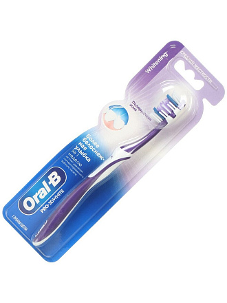 Зубная щетка Oral-B, PRO3D White Отбеливание, средней жесткости, взрослая, 40, в ассортименте