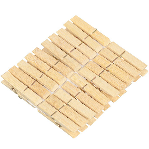 Прищепки бамбук, 20 шт, 7 см, Bamboo, Y3-721