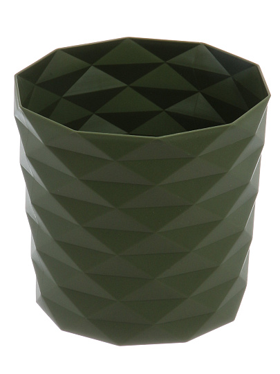 Кашпо пластик, 1.5 л, 14х13 см, теплая хвоя, La Decoro, Диамант, КШ-1803