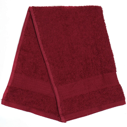 Полотенце кухонное махровое, 35х60 см, Вышневолоцкий текстиль, Жаккардовый бордюр, бордовое, Россия, Ж1-3560.120.375