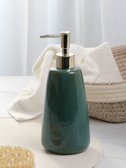 Дозатор для жидкого мыла, керамика, графит глянцевый, Y4-9874