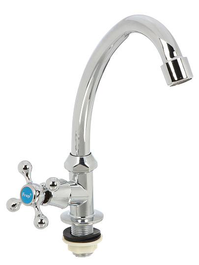 Смеситель для кухни, Frap, с кран-буксой, для одного типа воды, хром, F4108