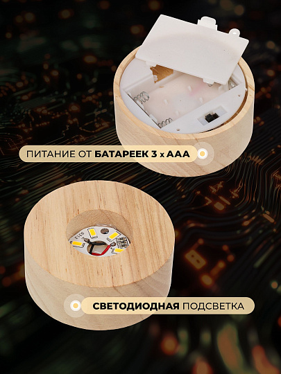 Фигурка декоративная стекло, 15х20 см, с подсветкой, белая, A020098