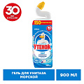 Средство для унитаза Туалетный Утенок, 5 в 1 Морской, гель, 900 мл, глубокое очищение, 696891