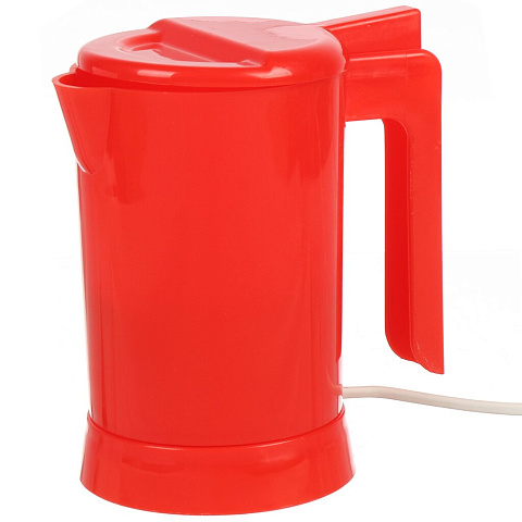 Чайник электрический Vepsmann, VN-113, красный, 0.5 л, 800 Вт, скрытый нагревательный элемент, пластик