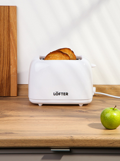 Тостер Lofter, PR001, пластик, 700 Вт, 2 тоста, механический, 6 степеней прожарки, PR001