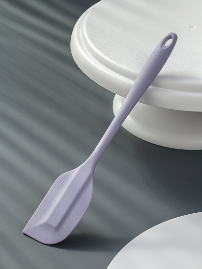 Лопатка кулинарная силикон, 27,5 см, навеска, Daniks, Лаванда, Y4-9595