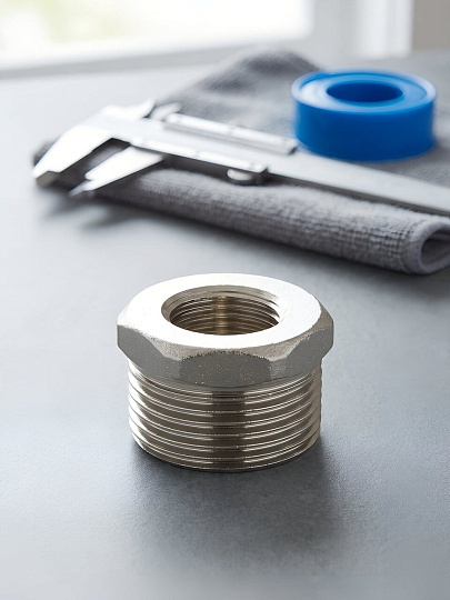 Футорка 3/8"х1/2", ш, никель, STI
