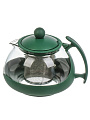 Чайник заварочный стекло, 0.75 л, с ситечком, Barouge, ВF-500, зеленый