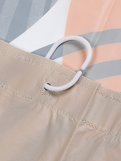 Штора для ванной 180х180 см, Peva, Геометрия, бежевая, Y4-11151