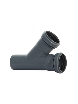 Тройник канализационный 50х50 мм, 45 °, РосТурПласт, внутренний, 36561
