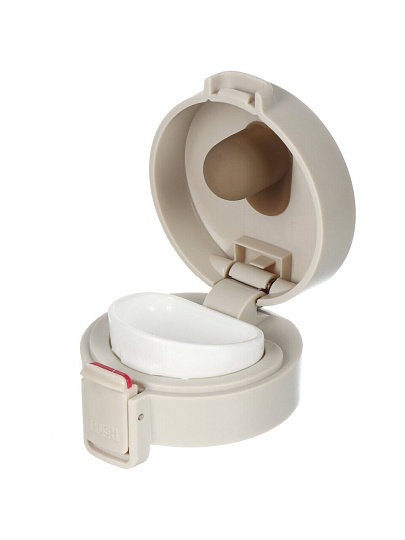 Термокружка нержавеющая сталь, 0.38 л, колба нержавеющая сталь, белая, Y6-7391