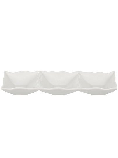 Менажница для сервировки, фарфор, 30 см, 3 секции, Atmosphere, Menage, AT-K2578