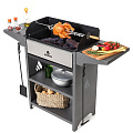 Мангал 1332х600х394х1041 мм, 2 мм, гриль, складные полки, Gratar, Family Optima Grill, FOG2000