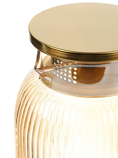 Кувшин боросиликатное стекло, 1.9 л, медов, Грани, крыш-фильтр, Y4-11034