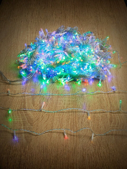 Гирлянда 500 ламп, 4х2.5 м, 8 режимов, Занавес, свет мультиколор, прозрачная, сетевая, Y4-5652