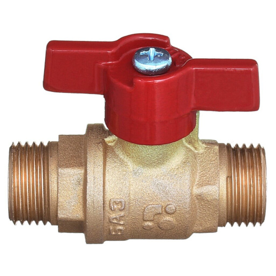 Кран для воды, 1&quot;, ш-ш, ручка-бабочка, БАЗ