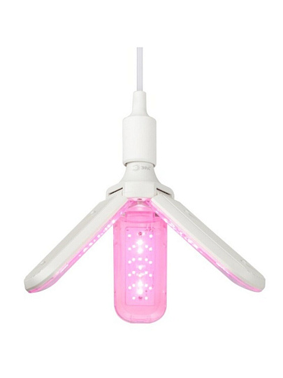 Лампа светодиодная для растений, E27, 24 Вт, 220-240 В, IP20, красно-синяя, Эра, FITO-24W-RB-E27-FOLD, Б0061428