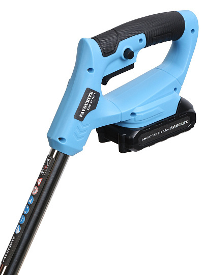 Триммер аккум, Favourite, ЕАС 21 ТНП, 358215000, D-ручка, леска/нож, 9500 об/мин, 21 В, 2АКБ+ЗУ