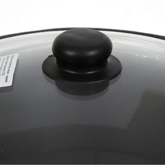 Сковорода-вок чугун, Камская посуда, с крышкой, 3.5 л, индукция, вок36