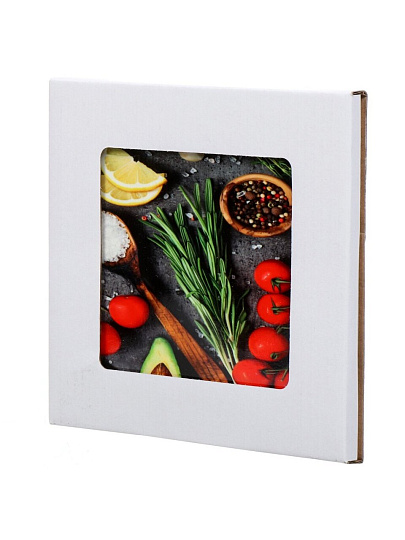 Подставка под горячее, керамика, квадратная, 16 см, Daniks, Розмарин