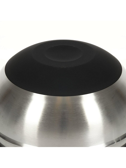 Салатник нержавеющая сталь, круглый, 26х10 см, с силиконовым дном, Y4-4937