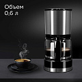 Кофеварка электрическая, капельная, пластик, нержавеющая сталь, 0.6 л, Редмонд, RCМ-M1507, 600 Вт, пластиковая ручка