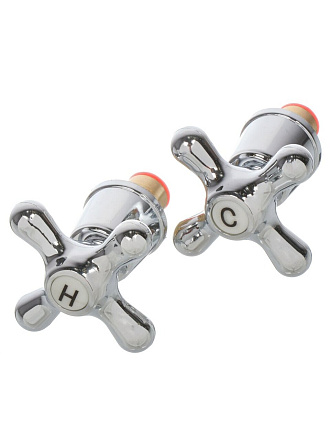 Маховик с кран-буксой керамика, 1/2 '', универсальный, в комплекте 2 шт, индивидуальная упаковка, ComfortFactor, 70166-10