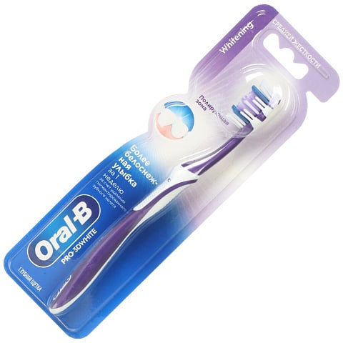 Зубная щетка Oral-B, PRO3D White Отбеливание, средней жесткости, взрослая, 40, в ассортименте