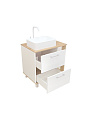 Тумба Doratiz, Гавайи 70, 2 ящика, под умывальник Luna 50, Venera 70, напольная, белый, дуб сонома, 9908.182 - фото 8
