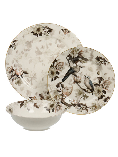 Сервиз столовый фарфор, 12 предметов, на 4 персоны, Lefard, Bohemian birds, 87-348