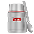 Термос для еды, нержавеющая сталь, 0.47 л, широкая горловина, Thermos, SK3000RCMS, колба нержавеющая сталь, с ложкой, 373731