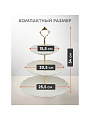 Ваза для фруктов, 3 яруса, керамика, 25.5х2.5, 20.5х2, 15.5х1.5 см, Y4-6315, белая - фото 2
