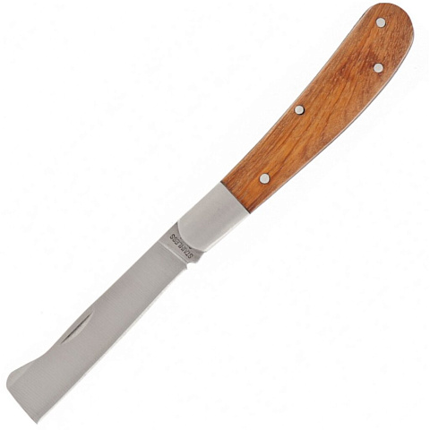 Нож садовый складной, копулировочный, 173 мм, рукоятка дерево, Palisad, 79002