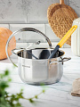 Кастрюля нержавеющая сталь, 2.6 л, крышка стекло, Daniks, Нолан, GS-01363-18CA, индукция - фото 7