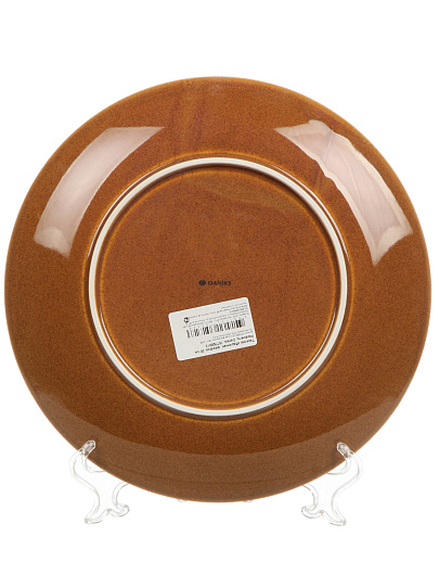 Тарелка обеденная, фарфор, 26 см, Карамель, Daniks, 15ТП26013