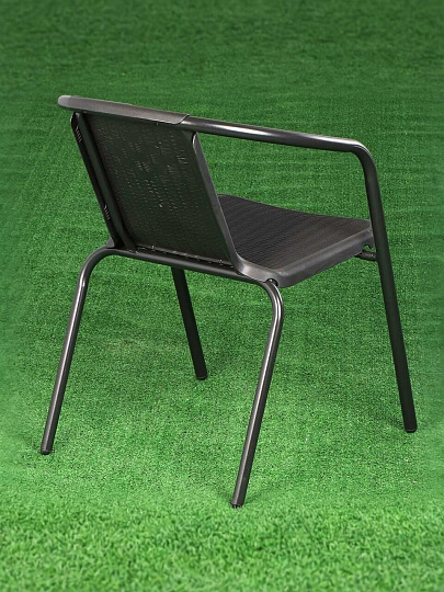 Мебель садовая Ливадия, черная, стол, 60х60х71 см, 2 кресла, 53х72х38 см, C010076