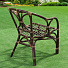 Мебель садовая Сиеста, коричневая, стол, 55х55х56 см, 2 кресла, подушка коричневая, 100 кг, IND06 - фото 9