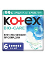 Прокладки женские Kotex, Bio-Care, ночные, 6 шт, 9426151