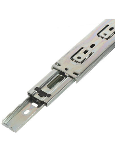 Направляющая шариковая с доводчиком 18&quot;, 450х45 мм, 2 шт, хром, StahlBuro, 16338